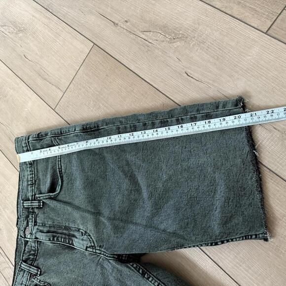 Levi’s 412 Green Acid Wash Denim Cutoff Shorts Men Size 34 Jorts Y2K Vintage - Picture 10 of 12